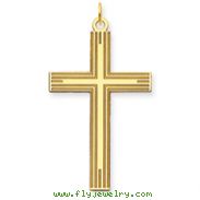 14K Gold Laser Designed Cross Pendant