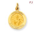 14K Gold Matka Boska Medal Charm