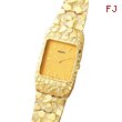 14K Gold Men's Nugget Style Square Champagne Dial Water Resistant Watch