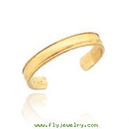 14K Gold Mill Grain Adjustable Toe Ring