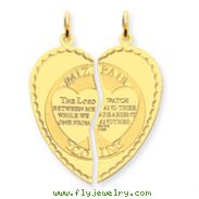 14K Gold Mizpah Charm