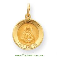 14k Gold Mother Cabrini Medal Charm