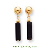 14K Gold Onyx Drop Earrings