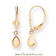14K Gold Opal Earrings - October