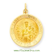 14K Gold Our Lady of Mt. Carmel Medal Charm