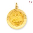14K Gold Our Lady of San Juan Medal Pendant
