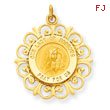 14K Gold Our Lady of Sorrows Medal Charm