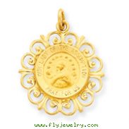14K Gold Our Lady Of The Assumption Medal Pendant