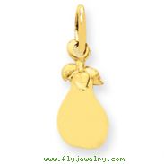 14K Gold Pear Charm