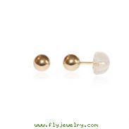 14K Gold Polished 3mm Ball Post Earrings