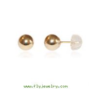 14K Gold Polished 6mm Ball Post Earrings