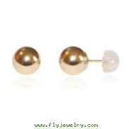 14K Gold Polished 8mm Ball Post Earrings