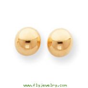 14K Gold Polished 8mm Ball Post Earrings