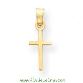 14K Gold Polished Cross Charm