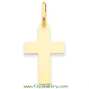 14K Gold Polished Cross Pendant