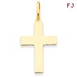 14K Gold Polished Cross Pendant