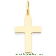 14K Gold Polished Cross Pendant