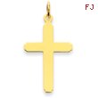 14K Gold Polished Cross Pendant