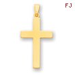 14K Gold Polished Cross Pendant