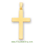 14K Gold Polished Cross Pendant