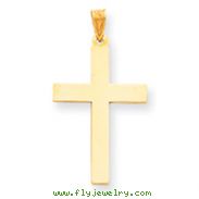 14K Gold Polished Cross Pendant