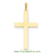 14K Gold Polished Cross Pendant