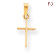 14K Gold Polished Cross Pendant