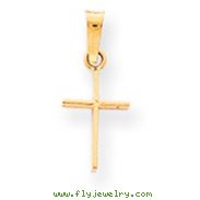 14K Gold Polished Cross Pendant