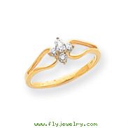 14K Gold Polished Diamond Ring