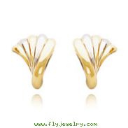 14K Gold Polished Fancy Post Earrings