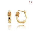 14K Gold Polished Hinged Earrings