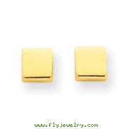 14K Gold Polished Square Post Ear