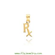 14K Gold Prescription Symbol RX Penadant