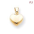 14K Gold Puffed Heart Charm