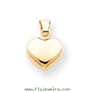 14K Gold Puffed Heart Charm