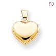 14K Gold Puffed Heart Charm