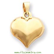 14K Gold Puffed Heart Pendant