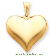 14K Gold Puffed Heart Pendant