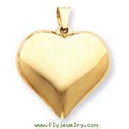 14K Gold Puffed Heart Pendant