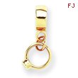 14K Gold Reflections Cubic Zirconia Engagement Ring Dangle Bead