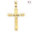 14K Gold Reversible Crucifix /Cross Pendant