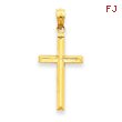 14K Gold Reversible Latin Cross Pendant