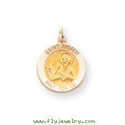 14K Gold Saint Andrew Medal Charm