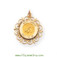 14k Gold Saint Anthony Medal Charm