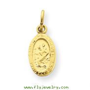 14K Gold Saint Christopher Medal Charm