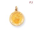 14K Gold Saint Francis of Assisi Medal Charm
