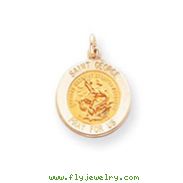 14K Gold Saint George Medal Charm