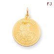 14K Gold Saint George Medal Charm
