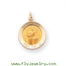 14K Gold Saint Gerard Medal Charm