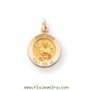 14K Gold Saint John Medal Charm